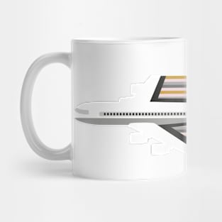 white airplanes on lagoon blue sky Mug